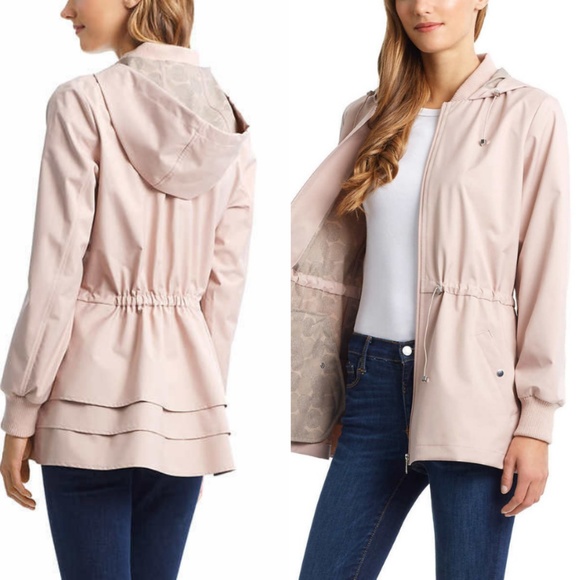 bernardo ruffle puffer coat